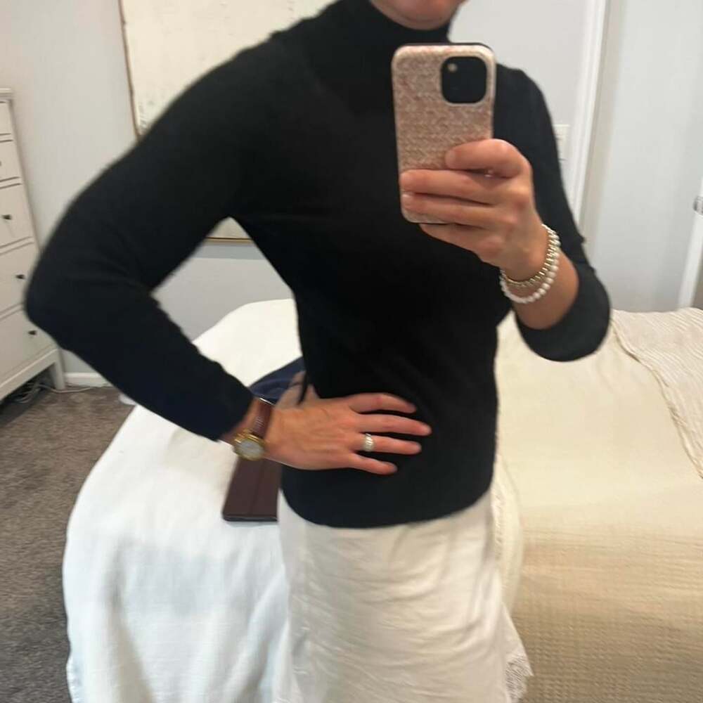 Vintage 100% Cashmere Black Turtleneck Sweater